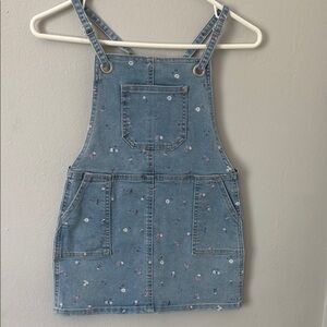 Cat & Jack Floral Denim Kids Overall Dress